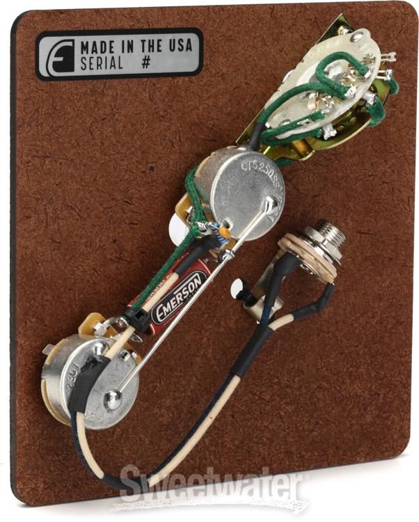  Emerson Custom 5-Way Blender Prewired Kit for Fender  Stratocasters - 250Kohm Pots : Musical Instruments