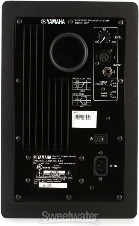 Yamaha HS7 Active Studio Monitor, Black
