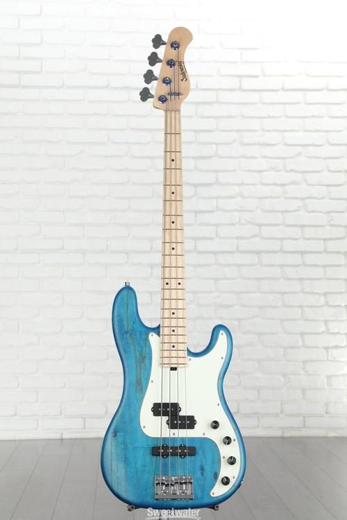 Sadowsky MetroLine 21-fret Hybrid P/J Bass, Swamp Ash Body, 4-string -  Ocean Blue Transparent Satin