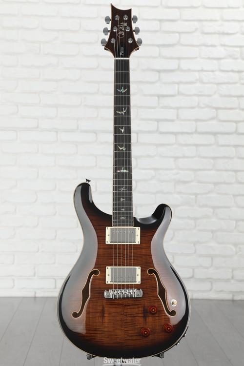 PRS SE Hollowbody II Piezo Electric Guitar - Black Gold Burst