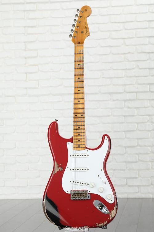 Fender Custom Shop LTD 70th-anniversary '54 Stratocaster Heavy Relic  Electric Guitar - Dakota Red Over Black