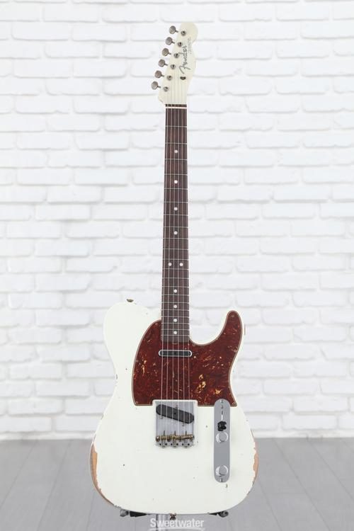 Fender Custom Shop Limited-edition '64 Telecaster Relic Electric Guitar -  Aged Olympic White