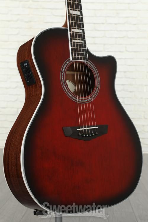 D'Angelico Premier Gramercy Acoustic-electric Guitar - Trans Black