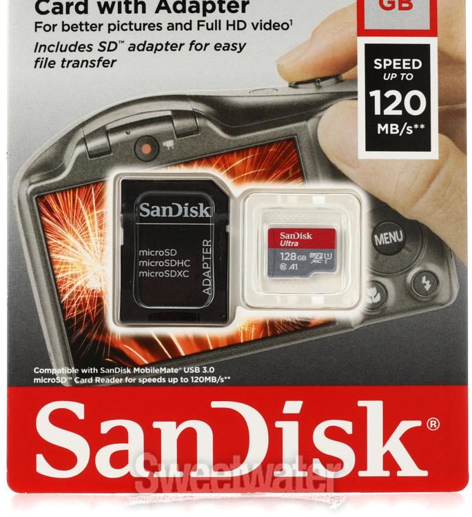 Sandisk 128 GB Ultra Microsdxc Memory Card with Adapter