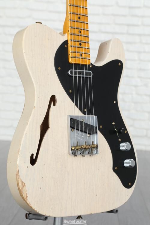 Fender Custom Shop Limited-edition Nocaster Thinline Relic Electric Guitar  - Aged White Blonde