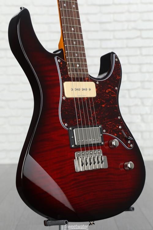 Yamaha PAC611VFM Pacifica Electric Guitar - Dark Red Burst