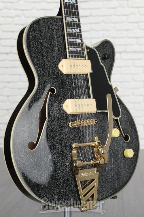 D'Angelico Excel 59 Hollowbody Electric Guitar - Black Dog with