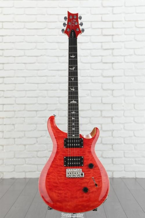 PRS SE Custom 24 Electric Guitar - Quilt Blood Orange, Sweetwater Exclusive