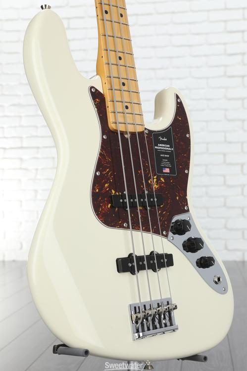 Fender American Professional II Jazz Bass - Olympic White with Maple  Fingerboard