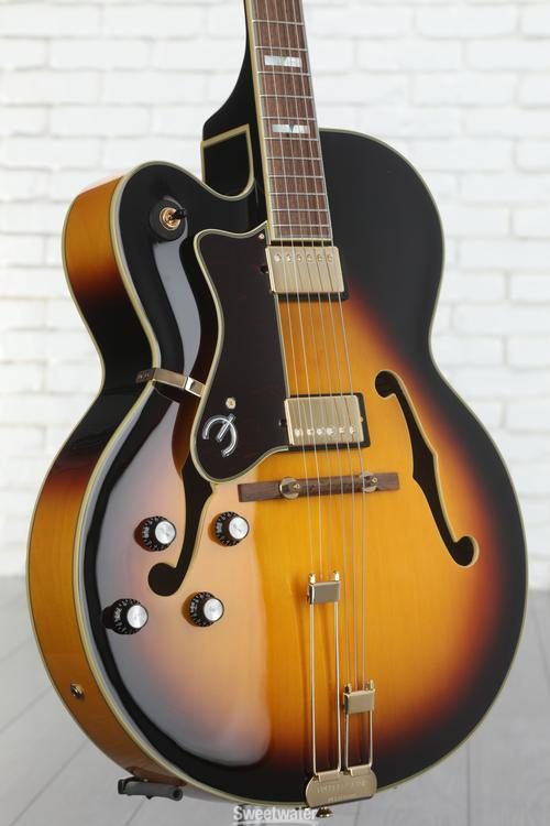 Epiphone Broadway Left-handed Hollowbody Electric Guitar - Vintage Sunburst