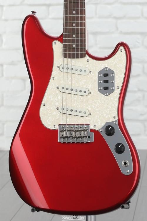 Squier Paranormal Cyclone Electric Guitar - Candy Apple Red with Pearloid  Pickguard