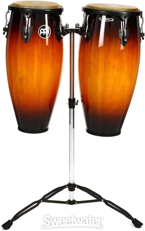 Meinl Percussion Headliner Series Conga Set with Double Stand - 10/11 inch  Vintage Sunburst