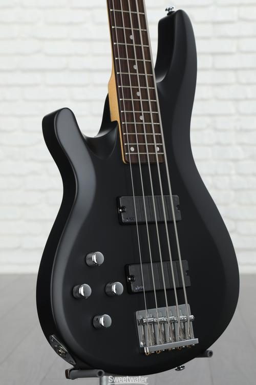 Schecter C-5 Deluxe 5-string Left-handed Bass Guitar - Satin Black