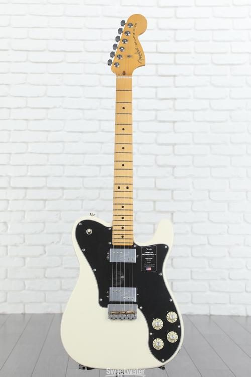 Fender American Professional II Telecaster Deluxe - Olympic White with  Maple Fingerboard