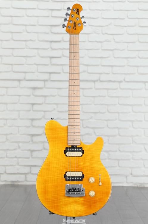 Sterling By Music Man Axis Flame Maple Electric Guitar - Trans Gold