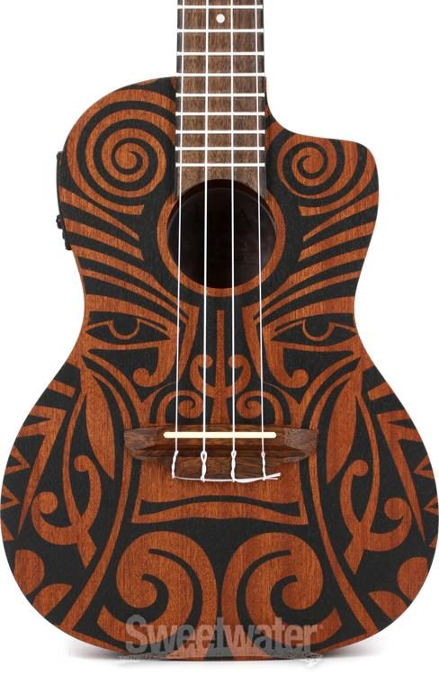 Tribal Mahogany Concert Cutaway Ukulele A/E - Satin Natural