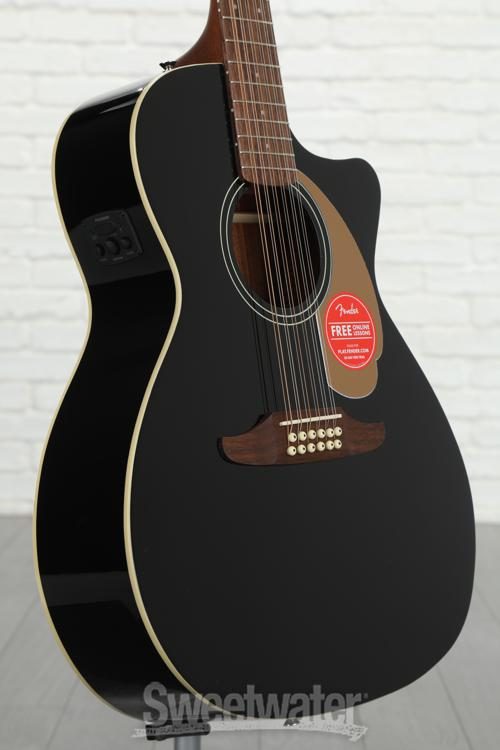 Fender Villager 12-String V3 - Black with Walnut Fingerboard