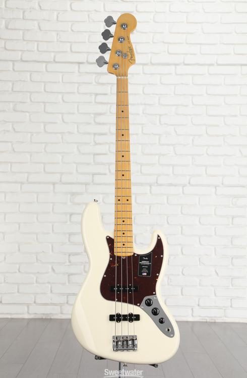Fender American Professional II Jazz Bass - Olympic White with Maple  Fingerboard