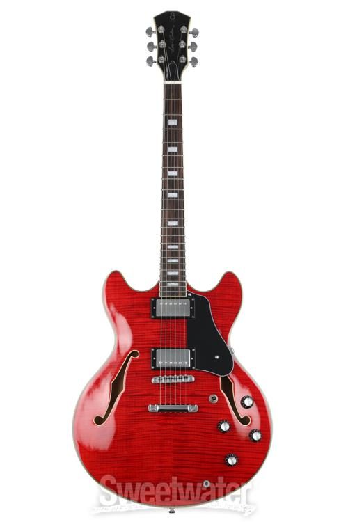 Sire Larry Carlton H7 Semi-hollow Electric Guitar - See Through Red