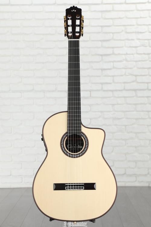 Cordoba GK Pro Negra Nylon String Acoustic-Electric Guitar - Spruce