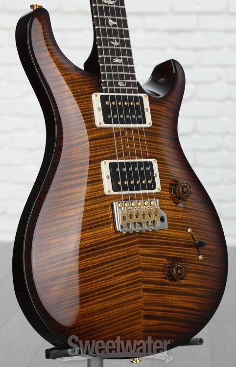 Platinum PRS Custom 24 10-Top Electric Guitar Gray Black