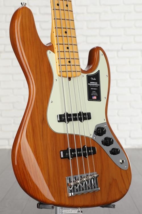 Fender American Professional II Jazz Bass V - Roasted Pine with Maple  Fingerboard