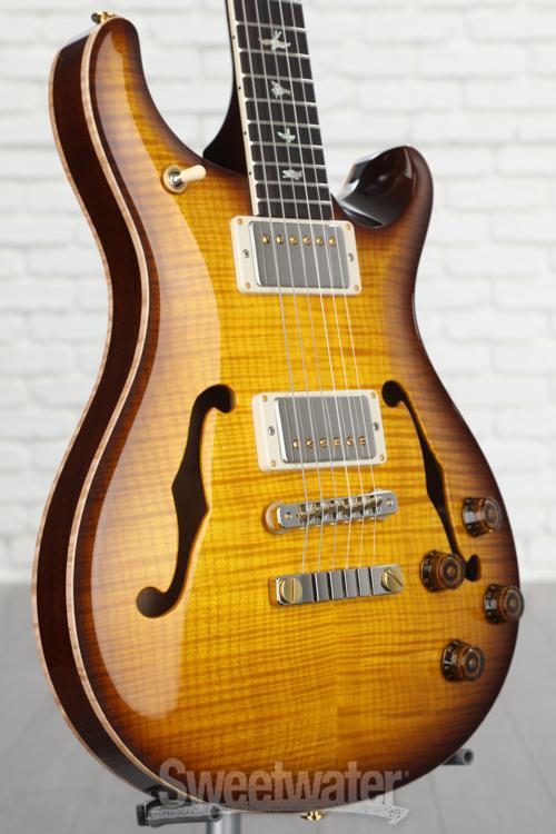 PRS McCarty 594 Hollowbody II Electric Guitar - McCarty Tobacco Sunburst  10-Top