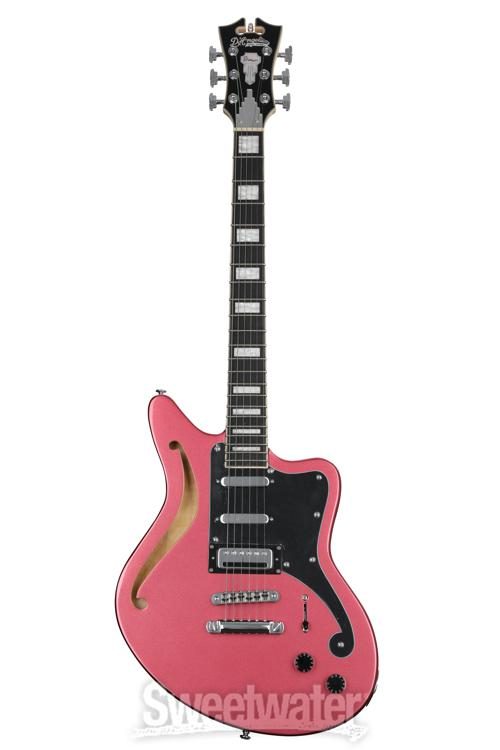 D'Angelico Premier Bedford SH Semi-hollow Electric Guitar - Oxblood with  Offset Stopbar Tailpiece