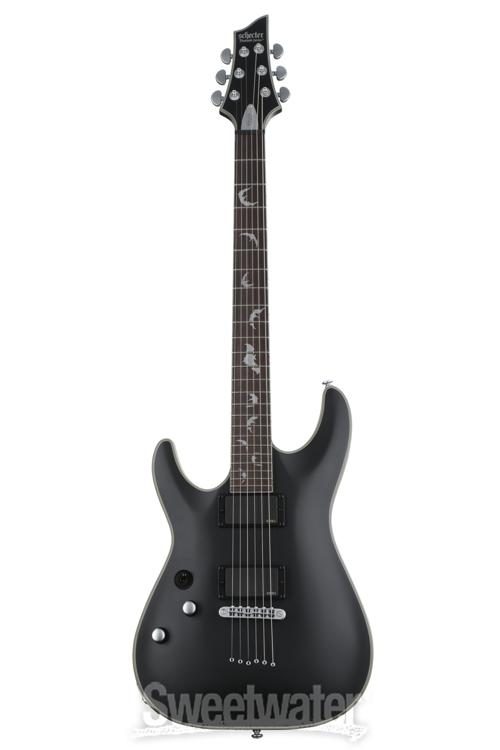 Schecter Damien Platinum 6 Left-Handed - Satin Black | Sweetwater