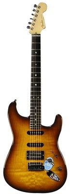Fender American Deluxe Stratocaster QMT HSS - Tobacco Sunburst