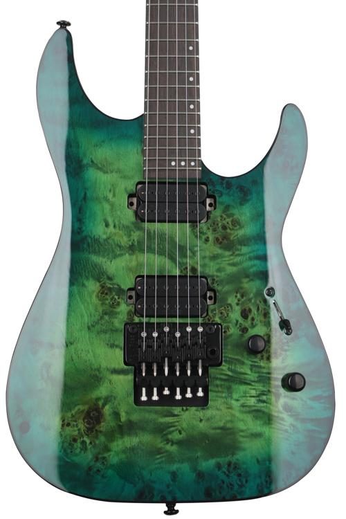 Schecter C-6 FR Pro Electric Guitar - Aqua Burst, Sweetwater