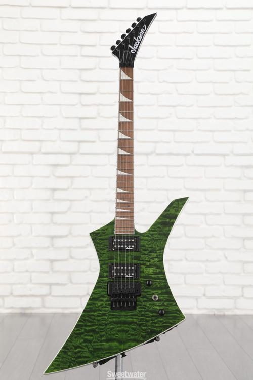 Jackson KEXQ Kelly Electric Guitar Quilted Transparent Green Finish