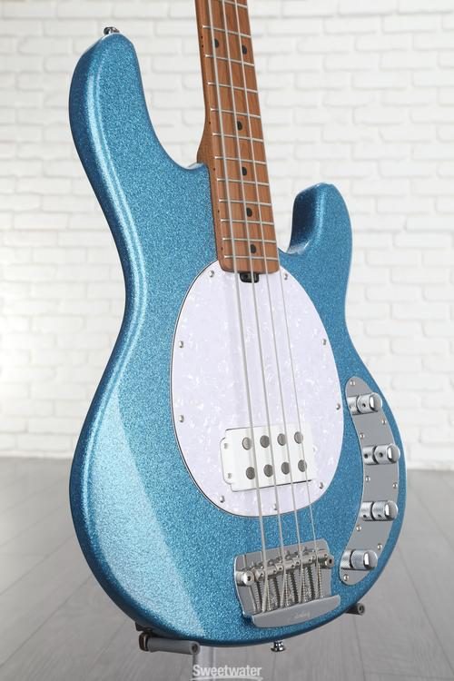 Sterling By Music Man StingRay RAY34 Bass Guitar - Blue Sparkle with Bag