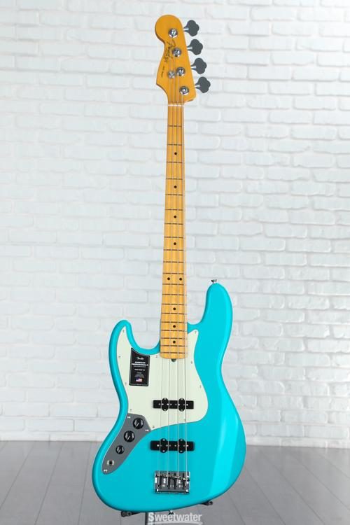 Fender American Professional II Jazz Bass Left-handed - Miami Blue with  Maple Fingerboard