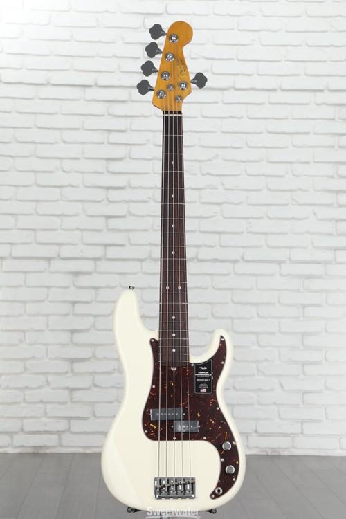 Fender American Professional II Precision Bass V - Olympic White with  Rosewood Fingerboard