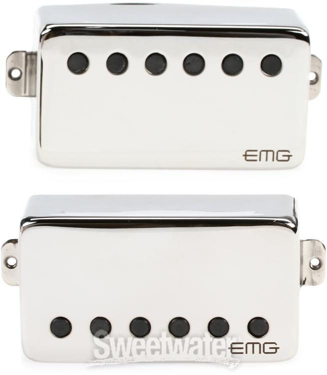 EMG Dual Mode 57/66 Humbucker 2-piece Pickup Set - Chrome | Sweetwater