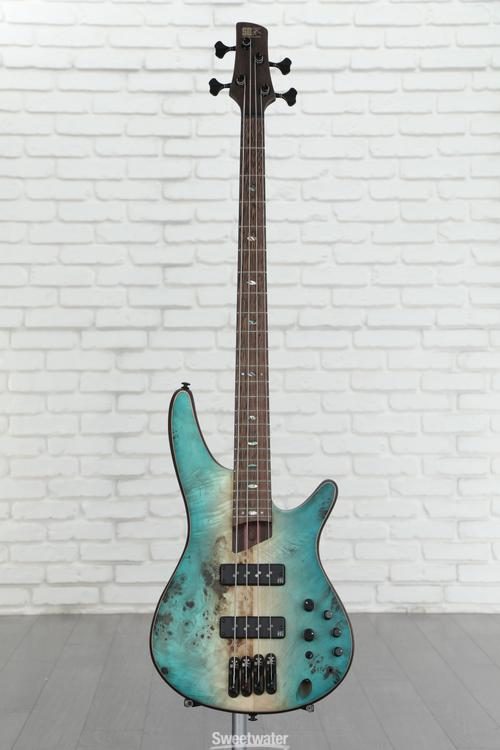 Ibanez Premium SR1600B Bass Guitar - Caribbean Shoreline Flat