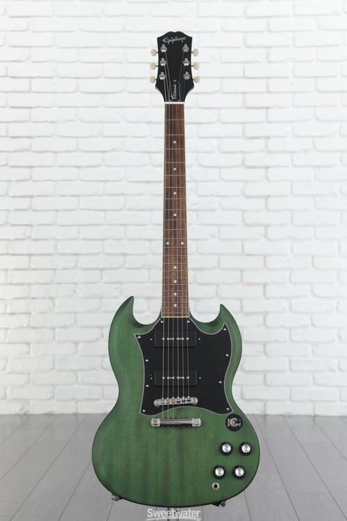 Epiphone SG Classic Worn P-90s Electric Guitar - Worn Inverness Green