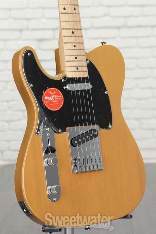 Squier Affinity Series Telecaster Left Handed Electric Guitar -  Butterscotch Blonde with Maple Fingerboard