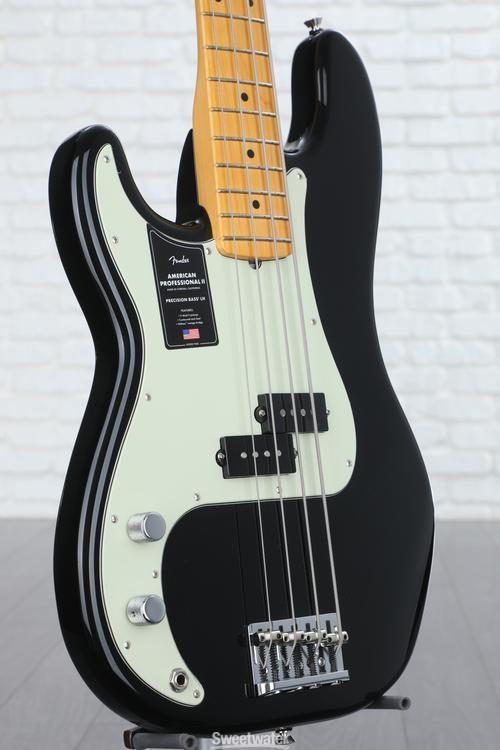 Fender American Professional II Precision Bass Left-handed - Black with  Maple Fingerboard