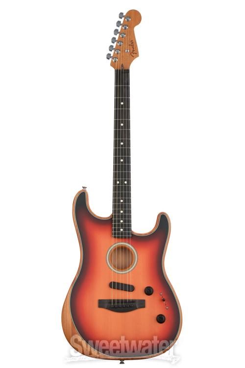 Fender American Acoustasonic Stratocaster Acoustic-electric Guitar -  3-Color Sunburst