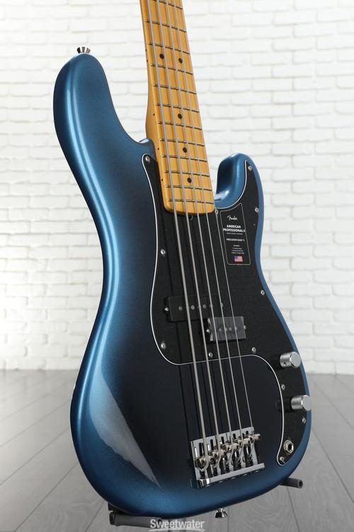 Fender American Professional II Precision Bass V - Dark Night with Maple  Fingerboard