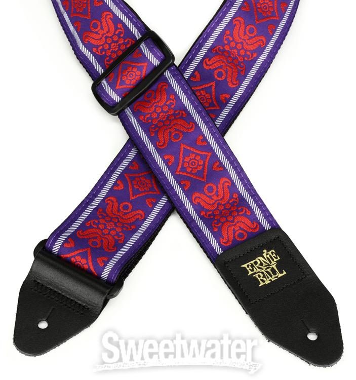 ppバンド Ernie Ball Jacquard Guitar Strap - Royal Flush Red | Sweetwater