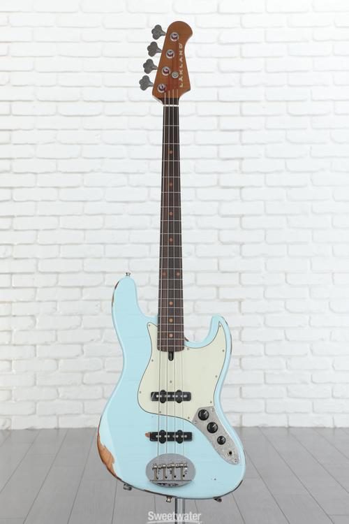 Lakland USA Classic 44-60 Aged Bass Guitar - Sonic Blue, Sweetwater  Exclusive