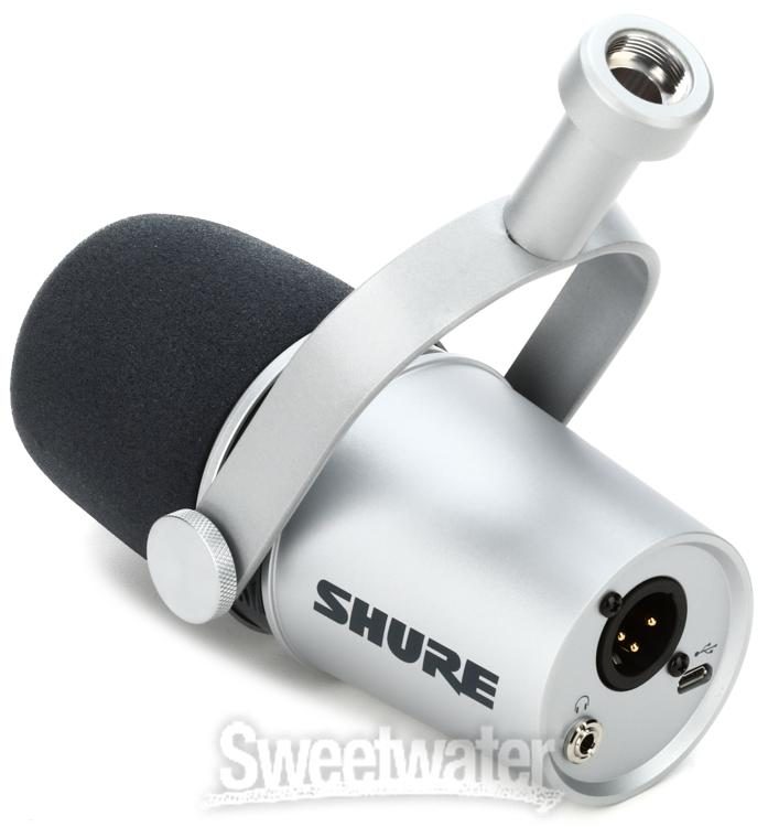 Shure MV7 USB Podcast Microphone - Silver | Sweetwater