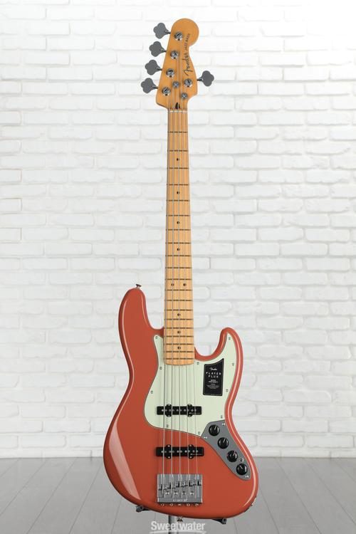 Fender Player Plus Active Jazz Bass V - Fiesta Red with Maple Fingerboard