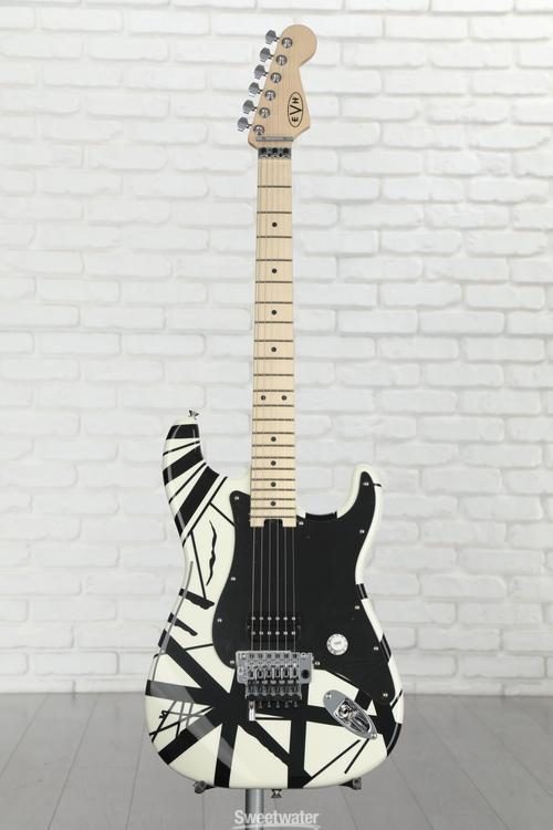 EVH Striped Series - White w/ Black Stripes