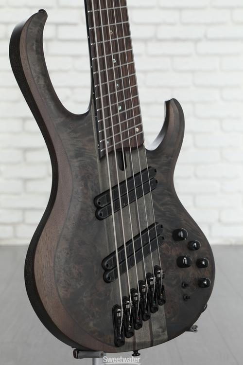 Ibanez BTB806MS 6-string Bass Guitar - Transparent Gray Flat