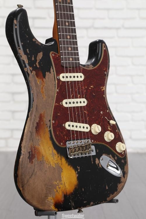 Fender Custom Shop Limited-edition Roasted '61 Stratocaster Super Heavy  Relic - Aged Black over 3-color Sunburst