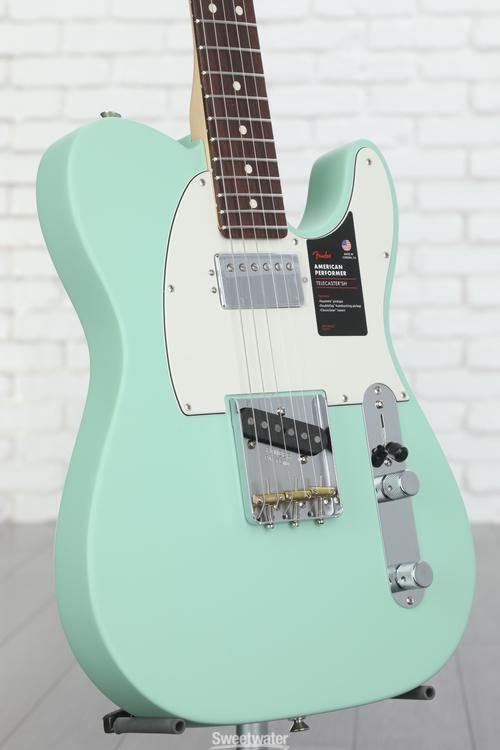 American Performer Telecaster Hum - Satin Surf Green with Rosewood 